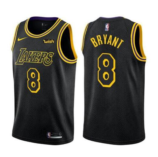 Men's Los Angeles Lakers #8 Kobe Bryant Black NBA Stitched Jersey Men's Los Angeles Lakers #8 Kobe Bryant Black NBA Stitched Jersey